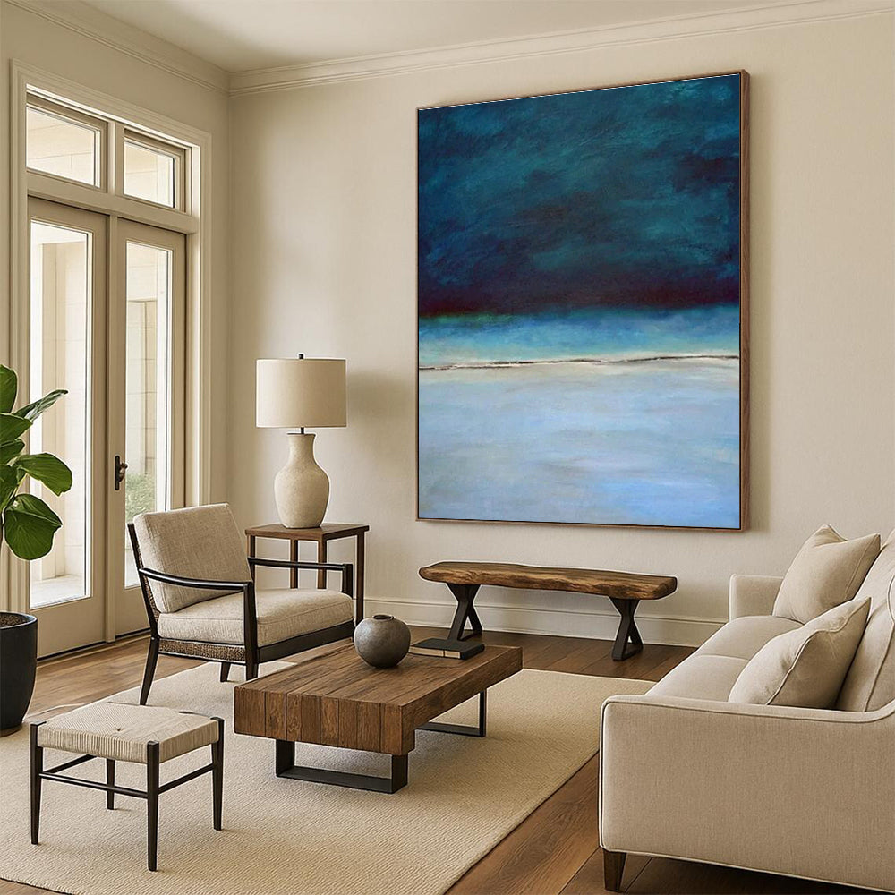 Minimalist Sea Horizon for Japandi - Style Beach House & Zen Meditation Nook DLZ0945