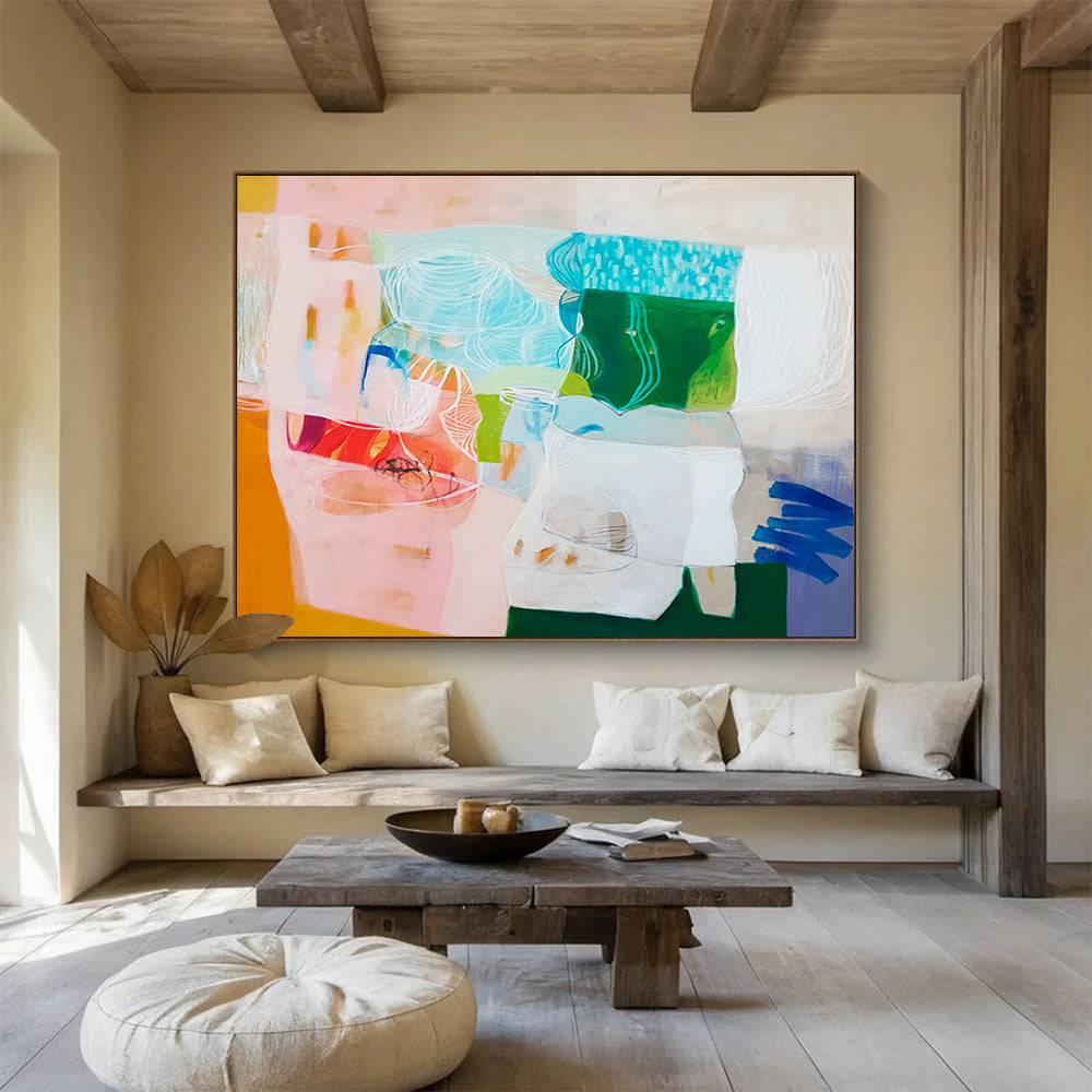Colorful Geometric Abstract Art for Creative Workspaces DLZ2438