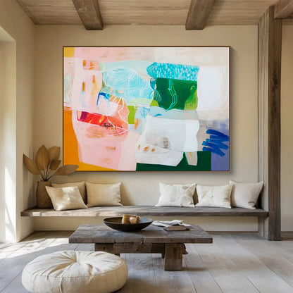 Colorful Geometric Abstract Art for Creative Workspaces DLZ2438