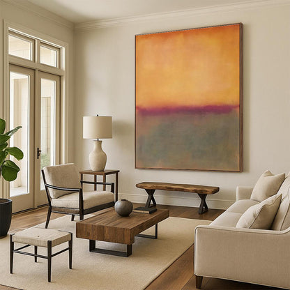 Subtle Gradient Sunset Art for Bedroom & Meditation Space DLZ2302