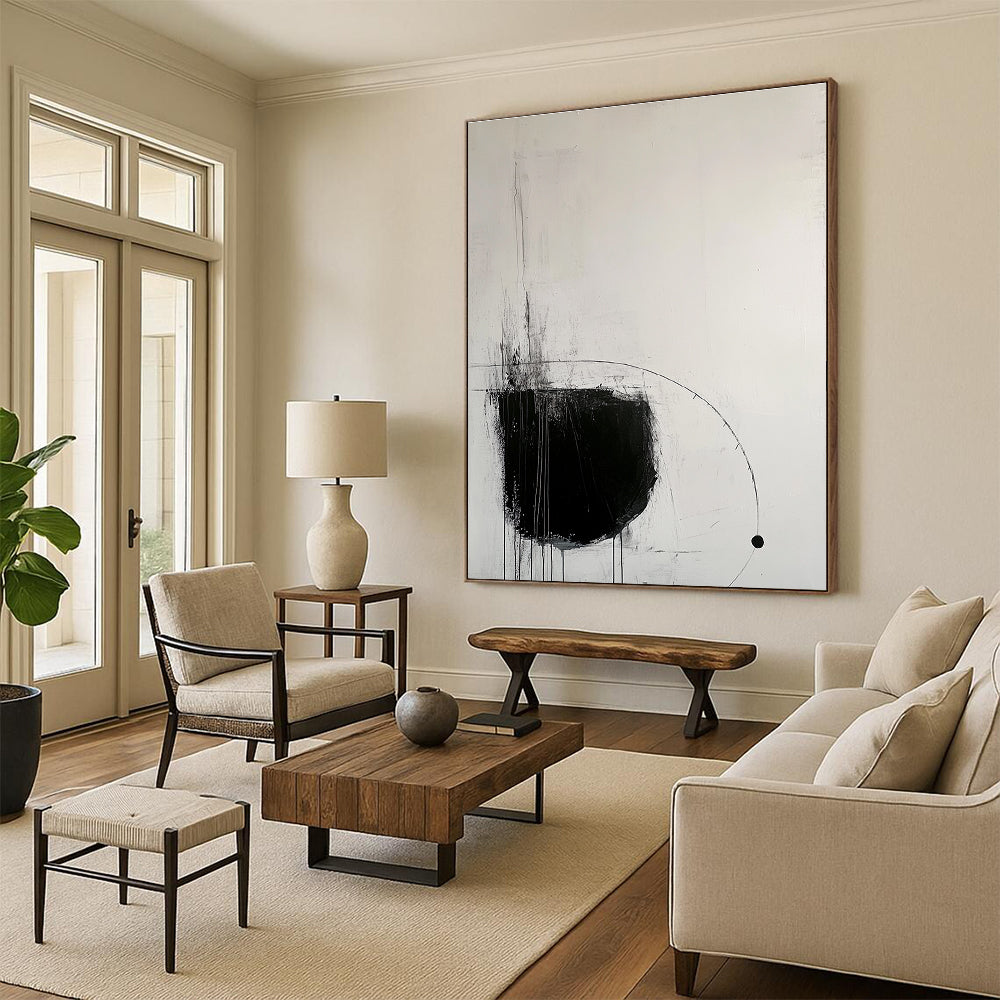 Black and White Abstract Shapes for Modern Office & Contemporary Art Gallery STSC520