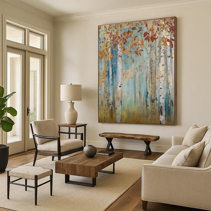 Autumn Birch Forest Art for Fall - Themed Home & Nature - Loving Studio DLZ2137
