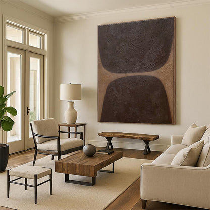 Brown - Black Abstract Art for Industrial - Style Home Theater & Art Studio DLZ1176
