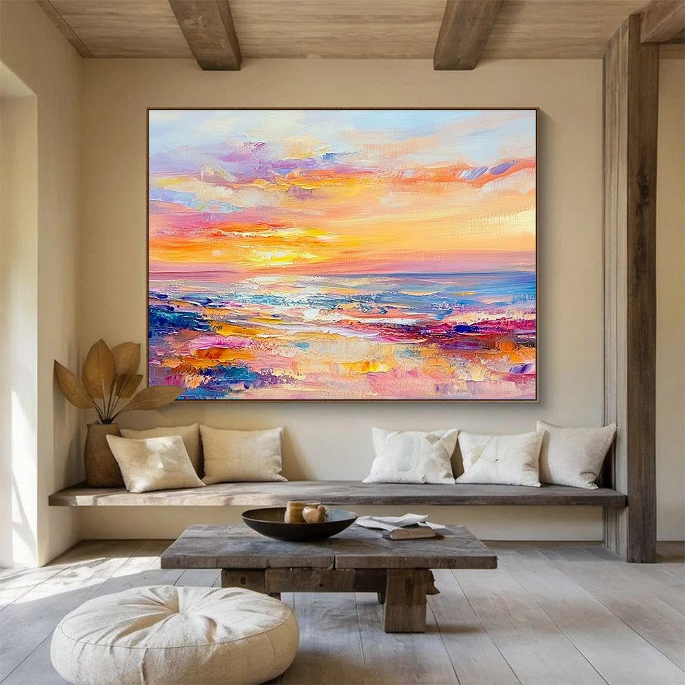 Vivid Ocean Sunset Art for Beach Bar & Art Gallery SC416