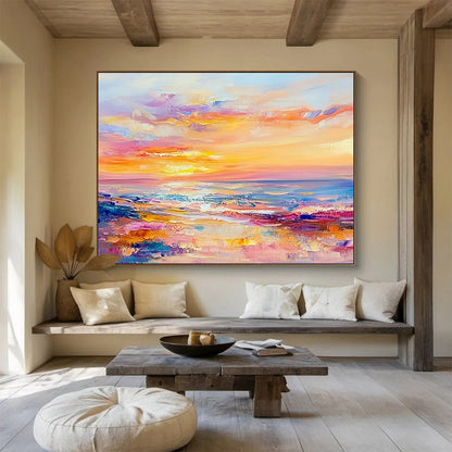 Vivid Ocean Sunset Art for Beach Bar & Art Gallery SC416