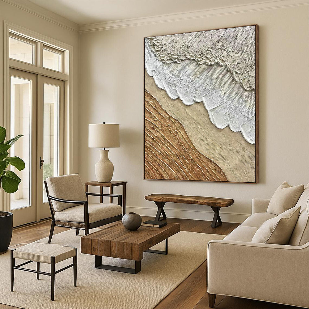 Earth - Toned Layered Art for Rustic Café & Art Gallery Corridor DLZ1033