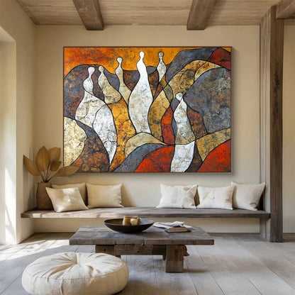 Abstract Human Figures Art for Wellness Center & Contemporary Art Gallery SC521