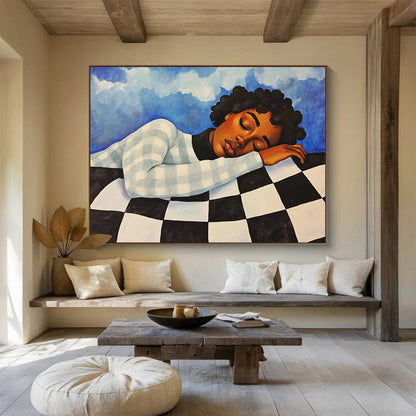 Peaceful Nap Art for Home Office Break Area & Wellness Retreat SC402