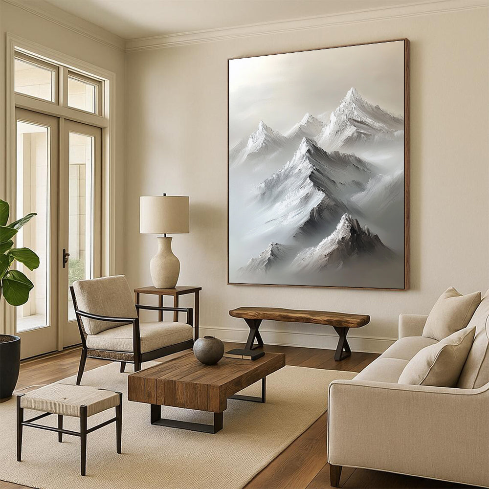 Misty Mountain Peaks for Serene Bedroom & Yoga Studio STSC1254