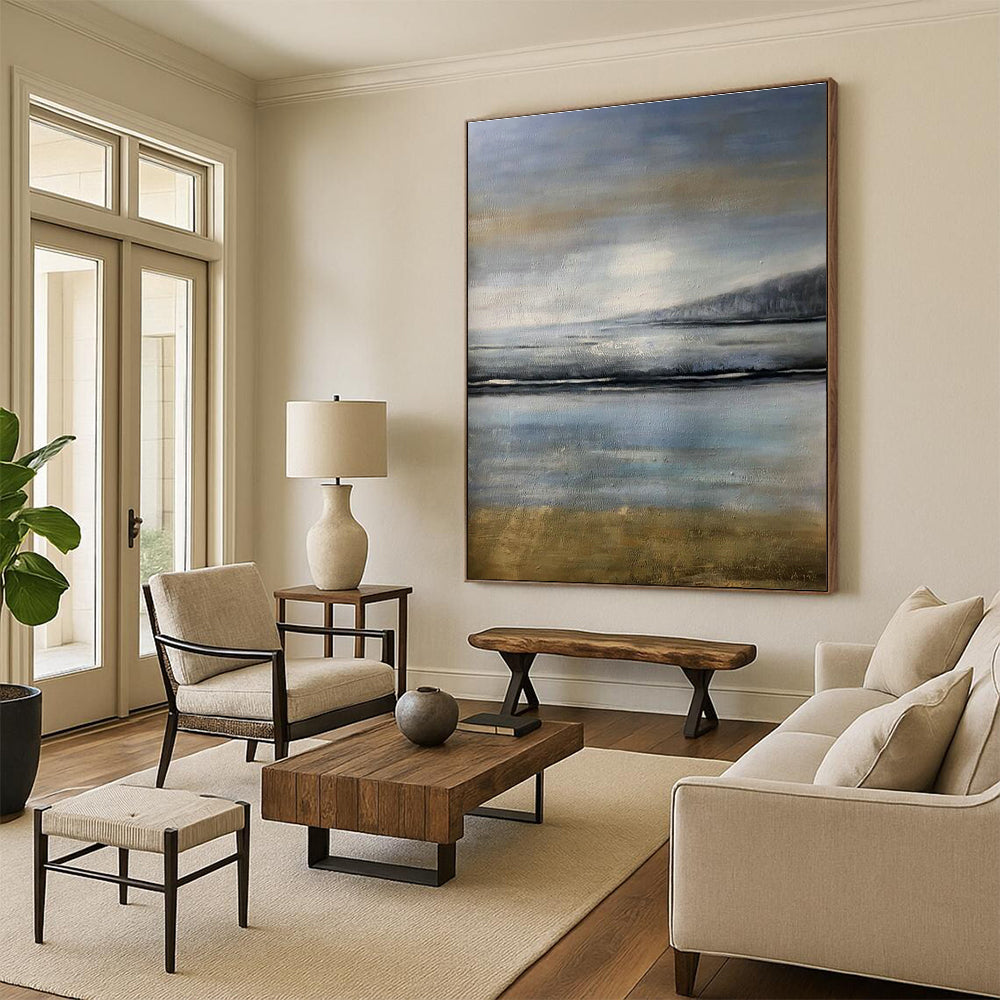 Sea and Sky Abstract Art for Beach House & Balcony DLZ2276