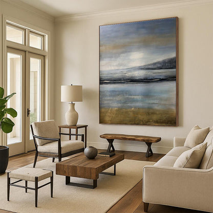 Sea and Sky Abstract Art for Beach House & Balcony DLZ2276
