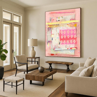 Pink - Grid Collage Art for Feminine Fashion Boutique Display Windows DLZ0176