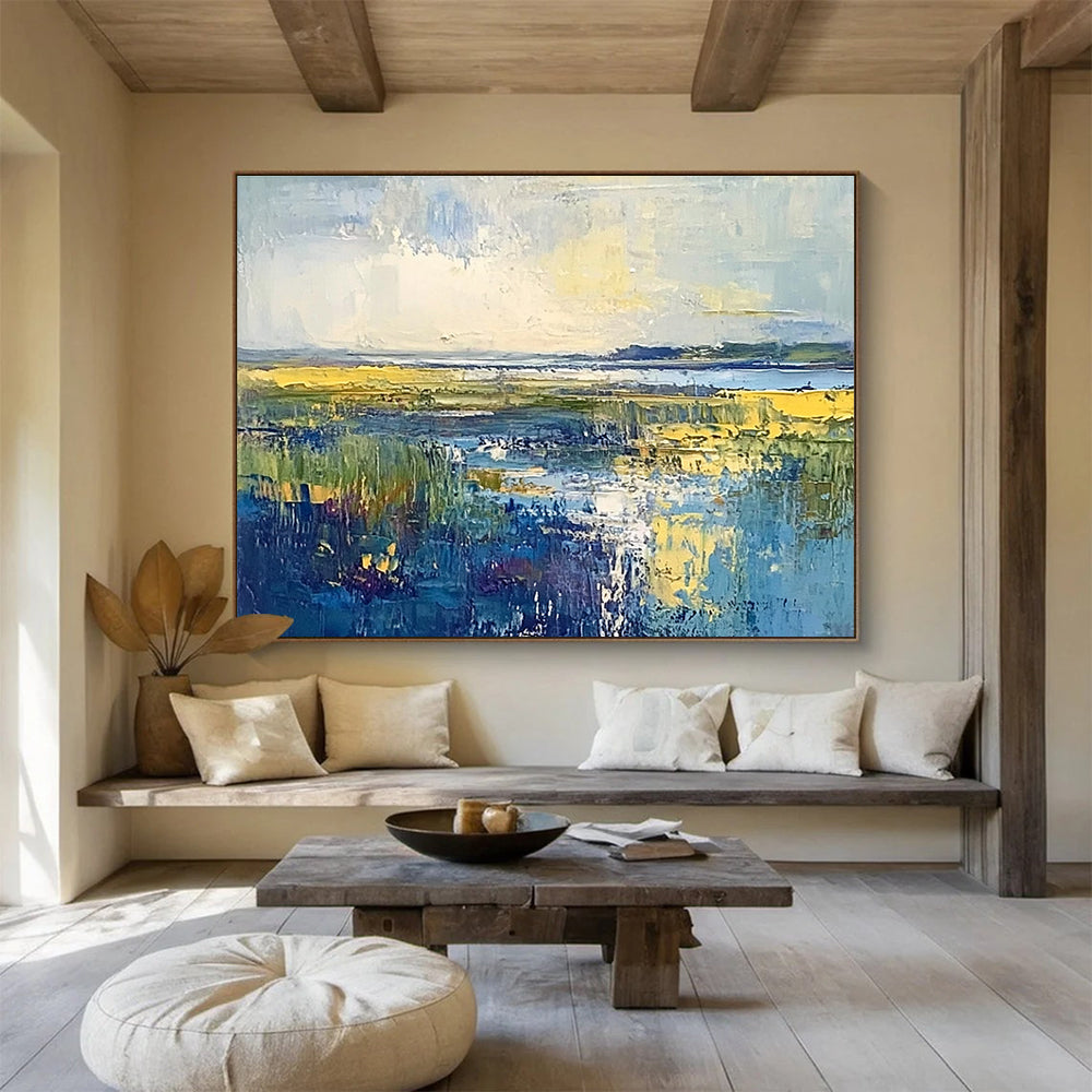 Colorful Marshland Art for Ecotourism Hotel & Vibrant Living Room SC072