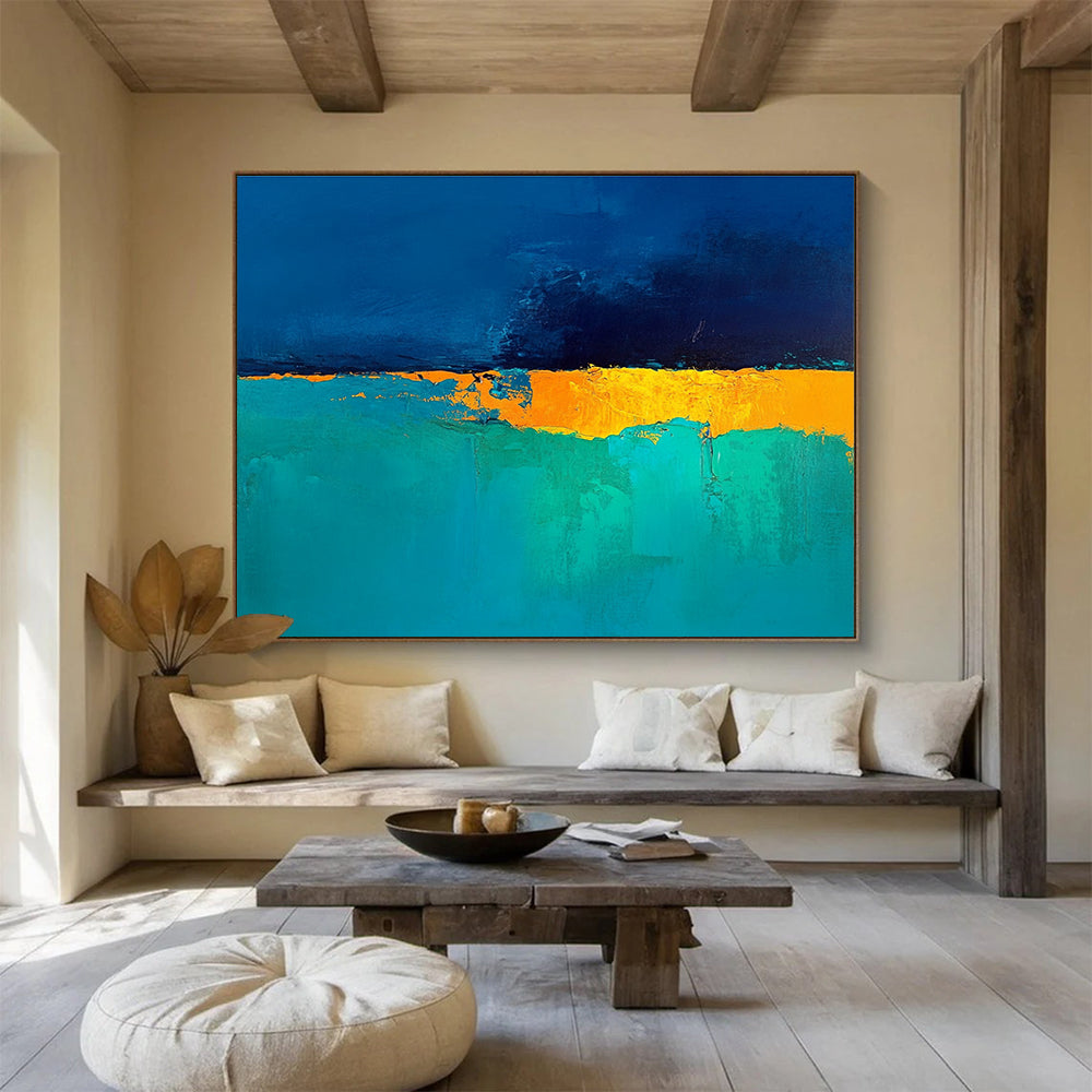 Bold Color Blocks Art for Creative Studio & Modern Office Reception SC524