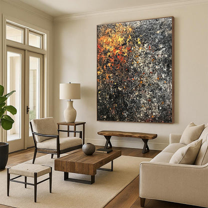 Textured Autumn Abstract for Rustic Cabin & Cozy Library STSC625