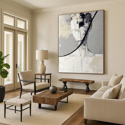 Abstract Figure in Grey for Art - Inspired Studio & Modern Home Library STSC383