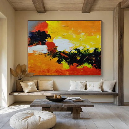 Vibrant Orange - Yellow Abstract Creation to Ignite Creativity in Dynamic Creative Studios DLZ3036