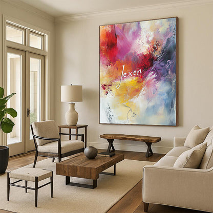 Colorful Name Abstract for Personalized Home Office & Artistic Studio STSC802