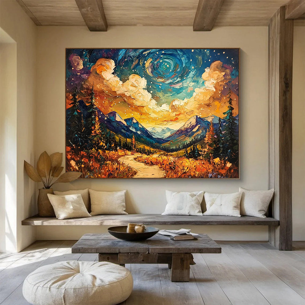 Magical Mountain Art for Cabin & Fantasy - Themed Library SC564