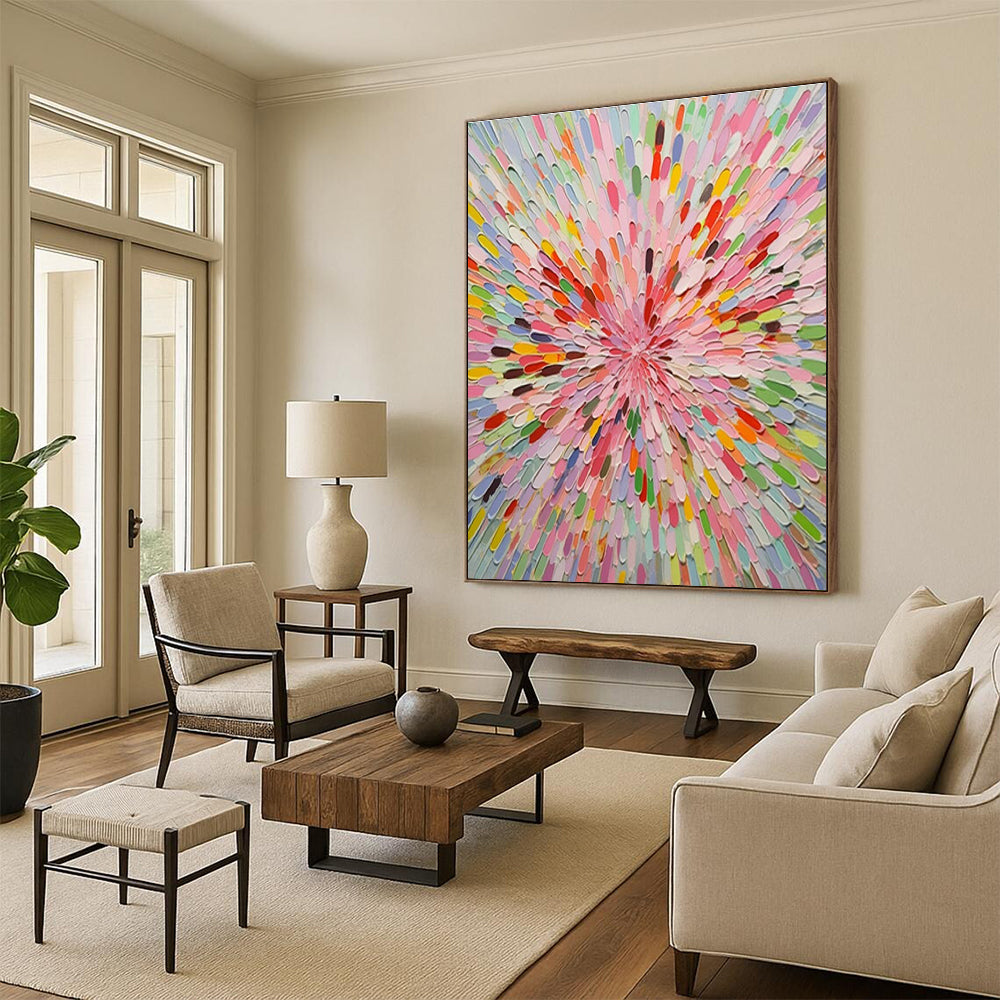 Colorful Petal Burst Art for Garden - Themed Nursery & Floral Event Venue DLZ1558