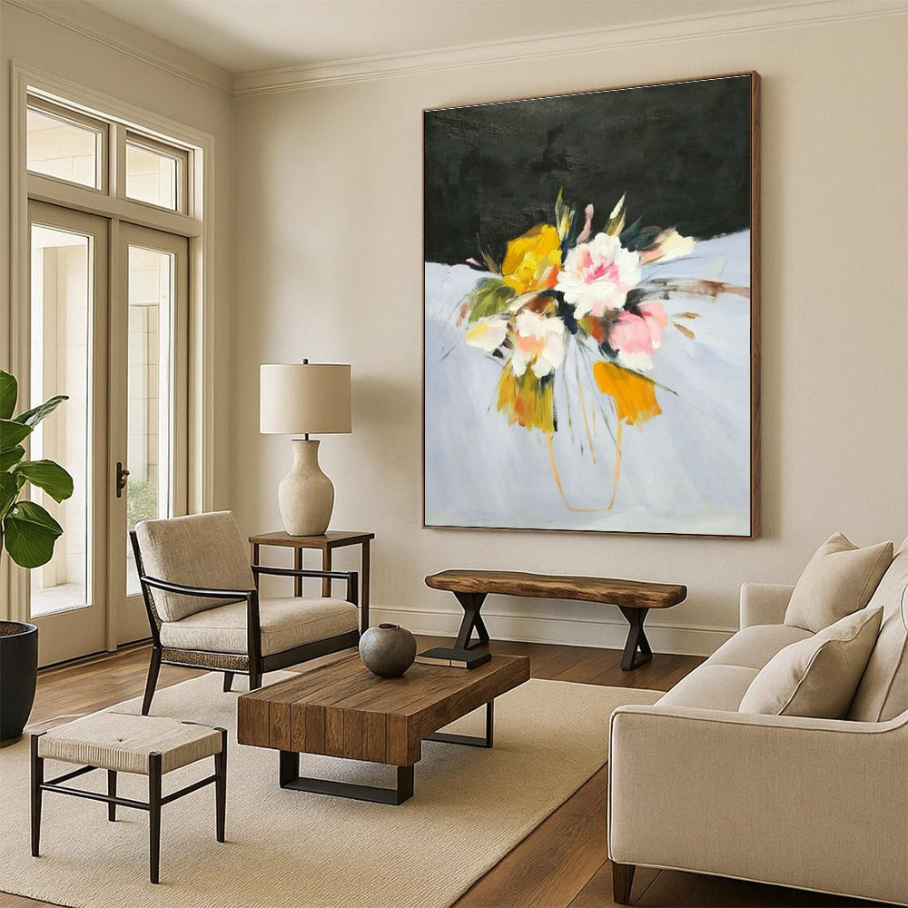 Expressive Flower Bouquet Art for Garden Café & Wedding Venue DLZ0626