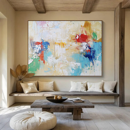 Neutral Color Abstract Art for Minimalist Living Room & Modern Office Lounge SC217