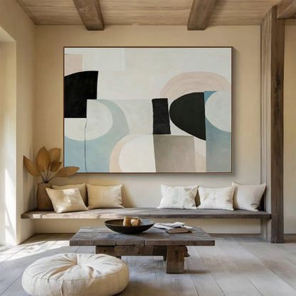 Light - Color Geometric Abstract for Scandinavian - Style Café DLZ2967