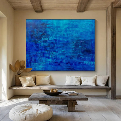 Blue - Tone Abstract Art for Serene Home Offices DLZ2456