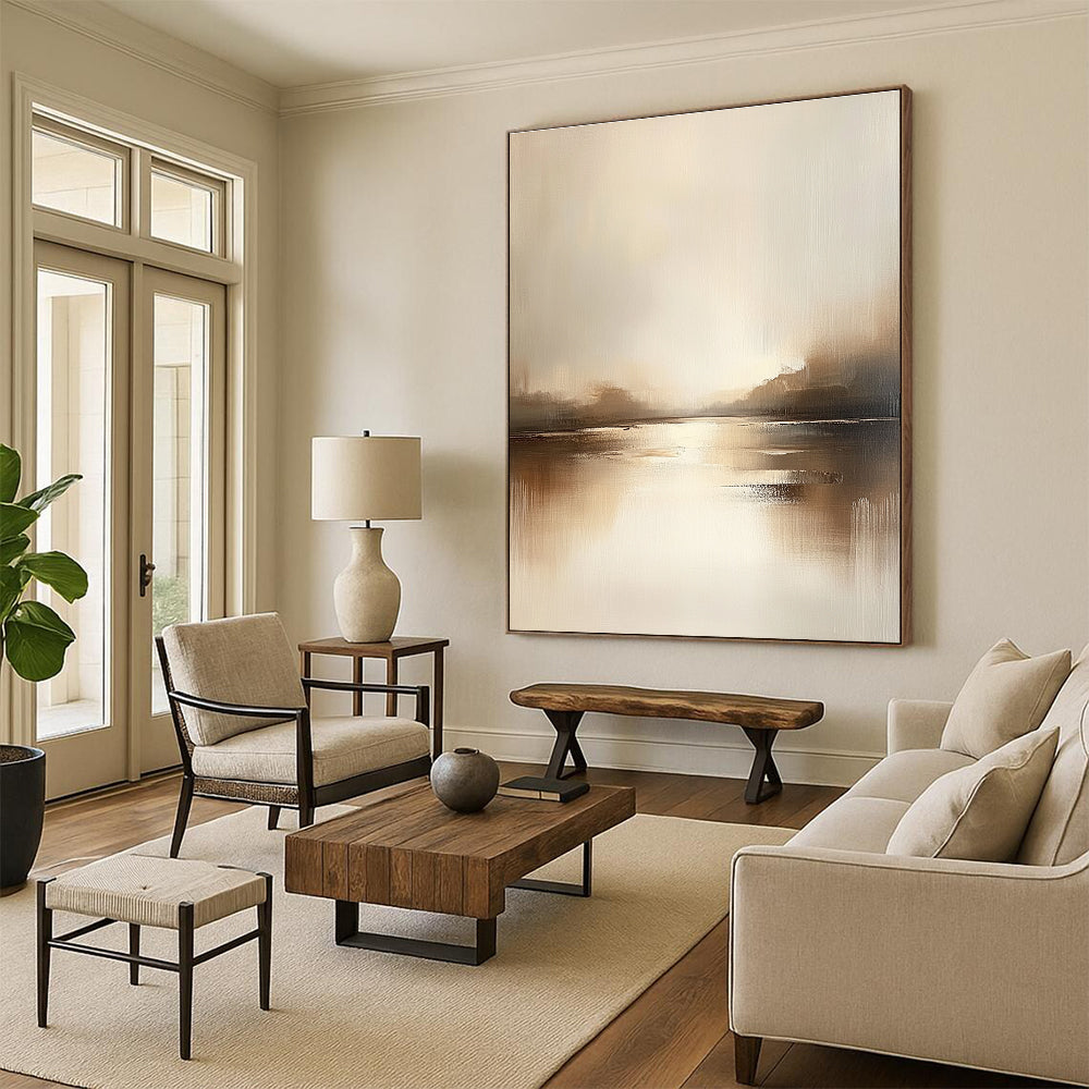 Soft - Toned Lake Serenity Art for Bedroom Retreat & Spa Lounge STSC091