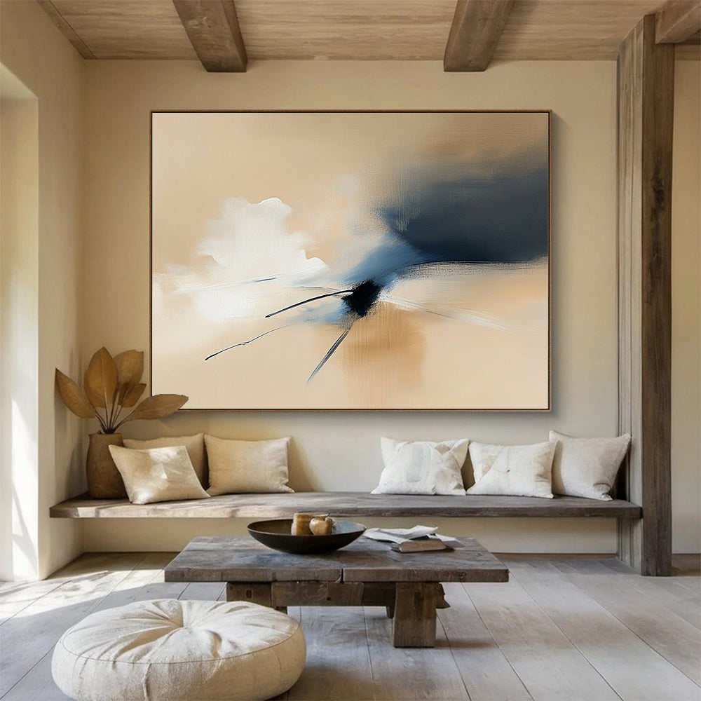 Soft Abstract Clouds Art for Romantic Bedroom & Meditation Space SC178