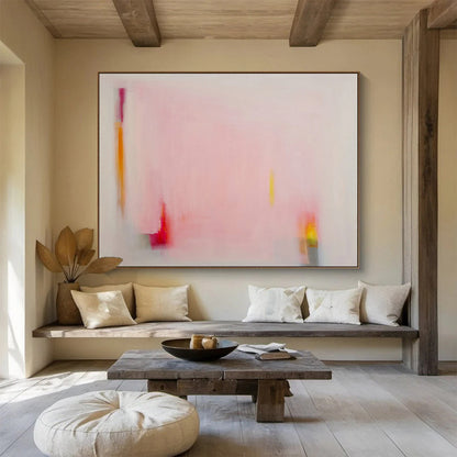 Light - Pink Minimalist Abstract Art for Delicate Guest Rooms DLZ2441