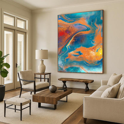 Fluid Color Abstract for Rooftop Art Gallery & Trendy Cocktail Bar DLZ0947