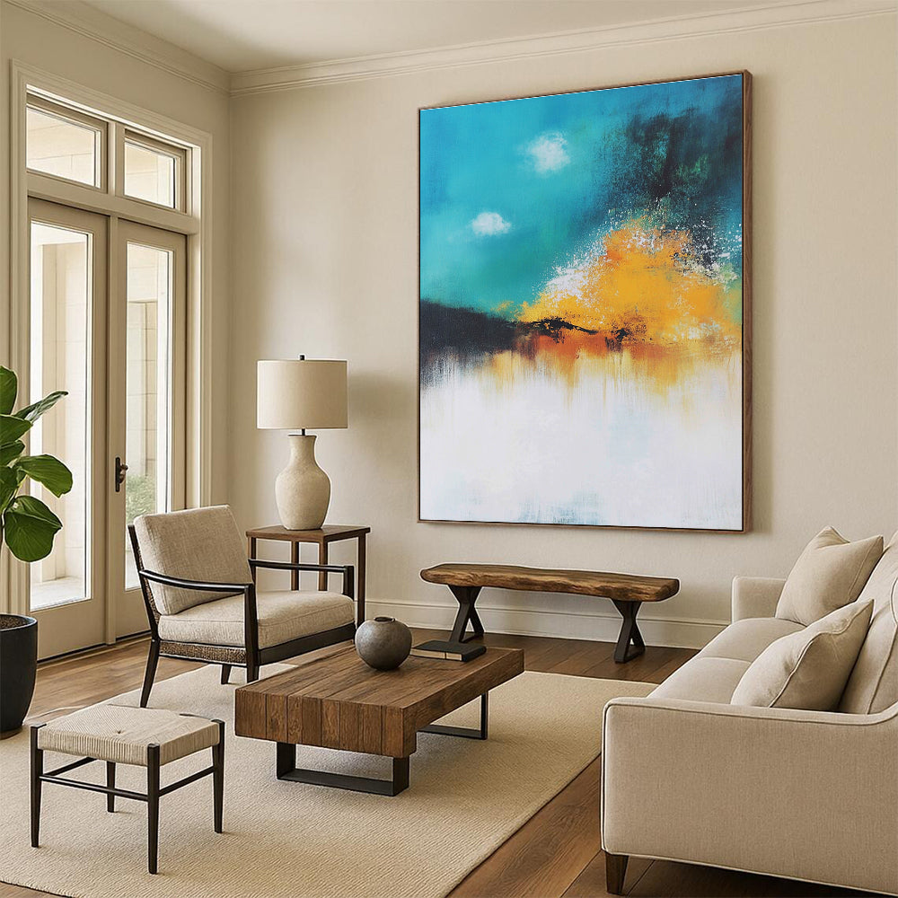 Colorful Abstract Sky and Field for Bohemian Bedroom & Creative Studio STSC643