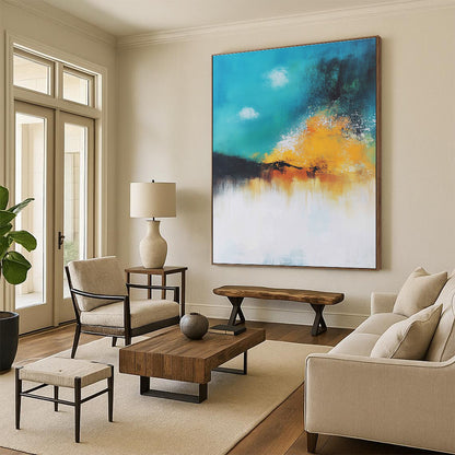 Colorful Abstract Sky and Field for Bohemian Bedroom & Creative Studio STSC643
