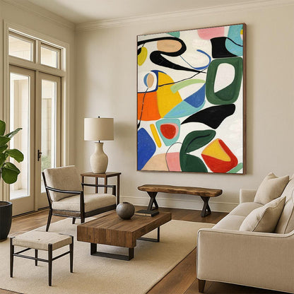 Colorful Geometric Abstract Art for Living Room & Boutique Café DLZ1193