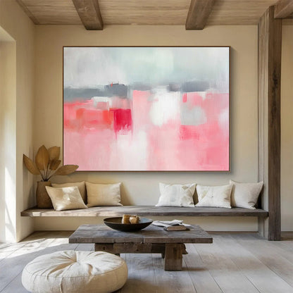 Soft Pink - Toned Abstract Art for Romantic Bedroom & Poetry - Writing Studio SC257