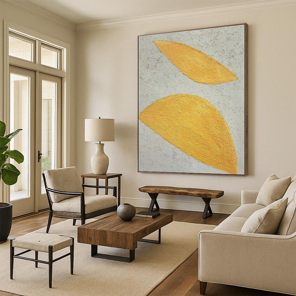 Golden Leaf Abstract Art for Luxury Hotel Spa & Home Bedroom DLZ1081
