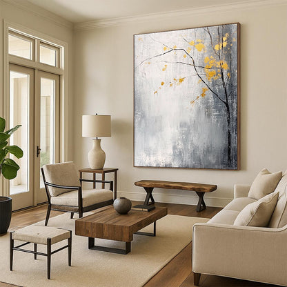 Grey and Gold Tree Branches for Scandinavian - Style Home & Nature - Themed Café STSC395