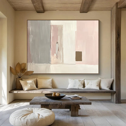 Pastel Geometric Figure Art for Scandinavian - Style Home & Girls' Bedroom SC223