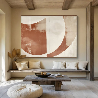 Minimalist Curved Shapes Art for Scandinavian - Style Bedroom & Art Gallery SC441