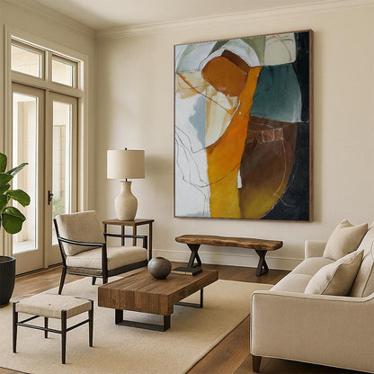 Colorful Abstract Figure Art for Fashion Boutique & Community Art Space DLZ0618