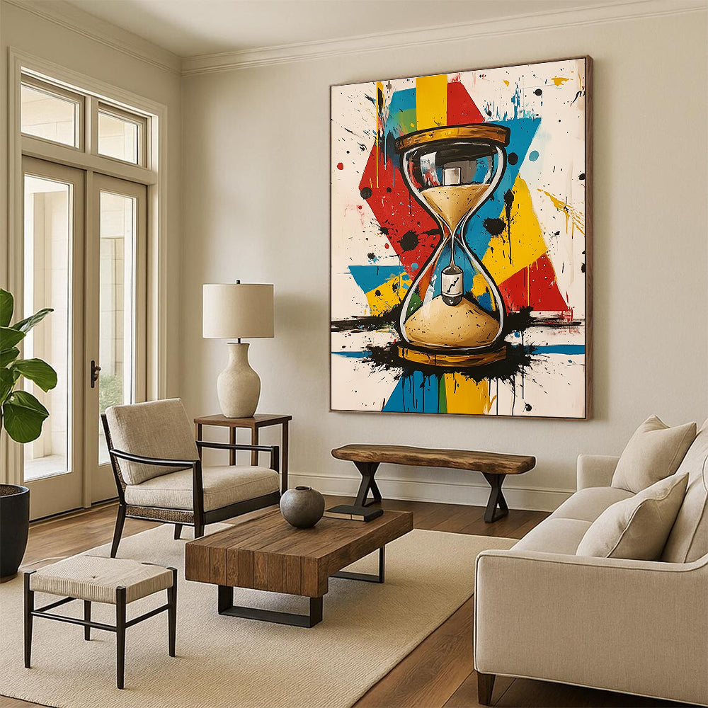 Colorful Graffiti Hourglass for Creative Studio & Trendy Bar STSC853