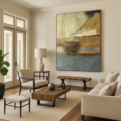 Grey - Brown Abstract Art for Living Room & Study DLZ0462
