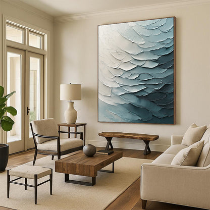 Textured Blue Layers for Modern Bathroom & Serene Home Office STSC204