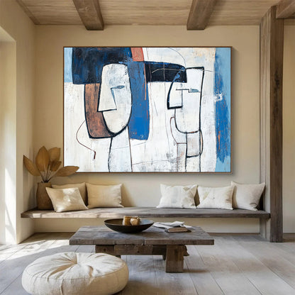 Abstract Cubist Faces Art for Modern Art Museum & Avant - Garde Home SC189