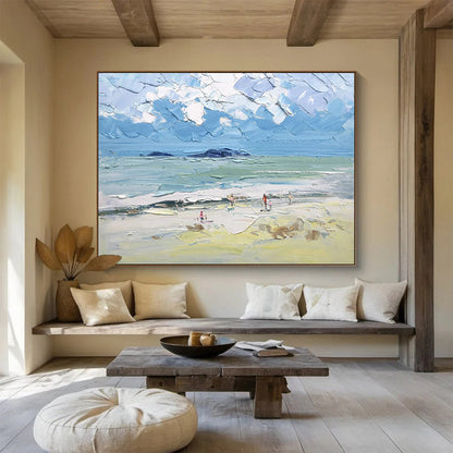 Beach Scene Painting for Family - Friendly Resort Lobby DLZ3012