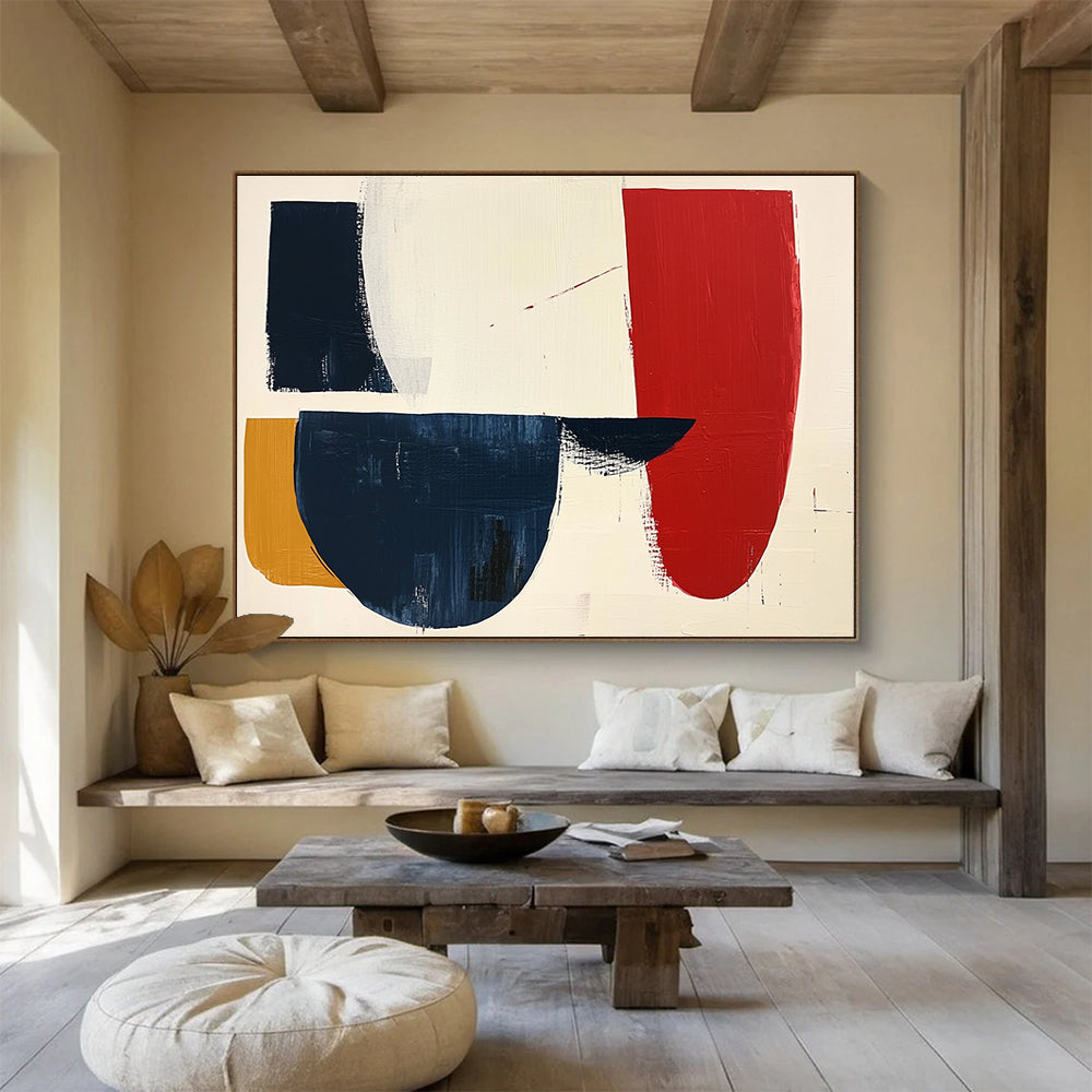Color - Block Abstract Art for Modern Office Lobby & Contemporary Home Living Room SC490