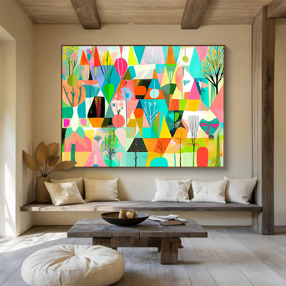 Whimsical Geometric Art for Kids' Room & Art Gallery SC563