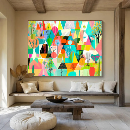 Whimsical Geometric Art for Kids' Room & Art Gallery SC563