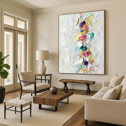 Vertical Colorful Thick - Paint Art for Scandinavian - Style Hallway & Fashion Boutique Dressing Area DLZ0981